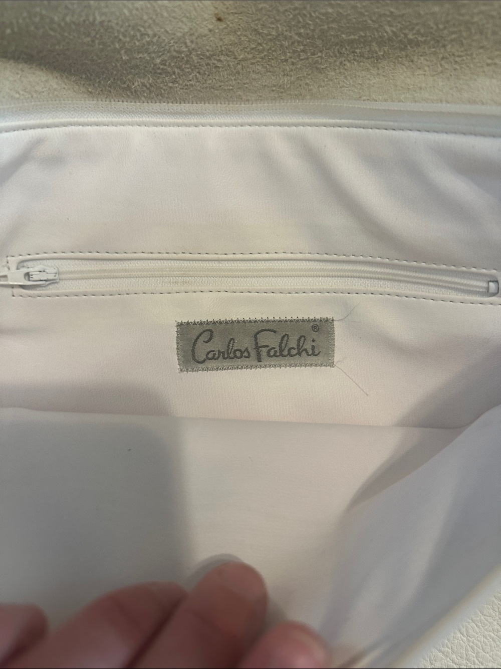 Vintage Carlos falchi cream purse - Picture 7 of 11